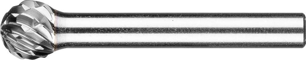 Metal milling cutter with cross-toothed head and round head profile, suitable for material removal in metalworking processes.