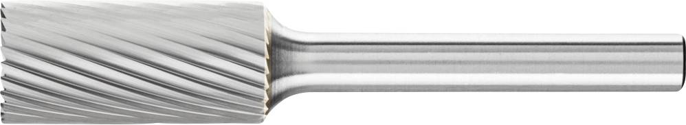 A cylindrical milling cutter with a spiral metal cutting edge. Primary tool for machining and shaping materials.