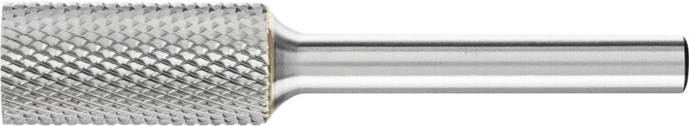 Ridged metal surface of a cylindrical tool, presumably a milling cutter or drill, shows detailed craftsmanship and precision.