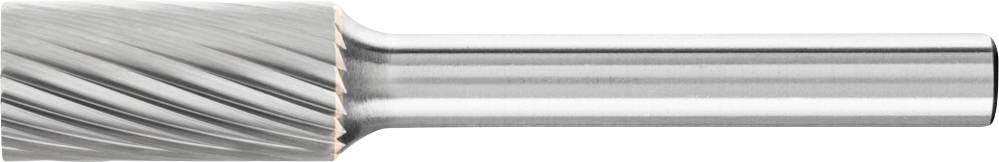 A cylindrical metal milling pin with a fluted structure shows a detailed close-up of its surface texture.