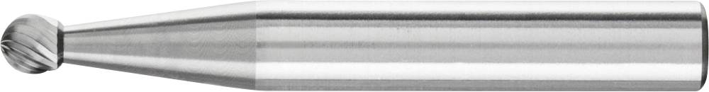A cylindrical metal milling tool with a fine cutting edge at its tip. Ideal for precision milling work.