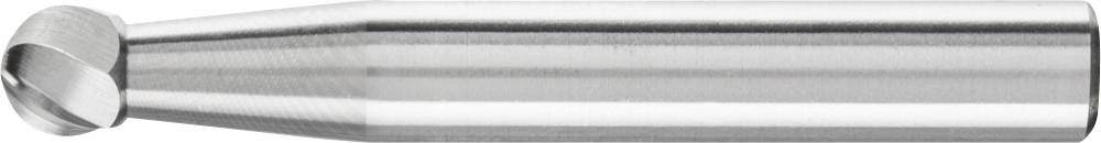 Tapered metal drill bit tip, silver-bright and gleaming. Suitable for drilling into metal surfaces. Focus on cutting geometry.