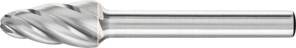 Milling cutter with spiral-shaped cutting edges, suitable for metalworking or woodworking. High-quality material for precision cuts.