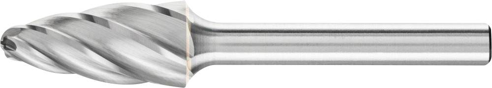 Metal milling cutters with helical flutes and a smooth shank, used for cutting and shaping materials.