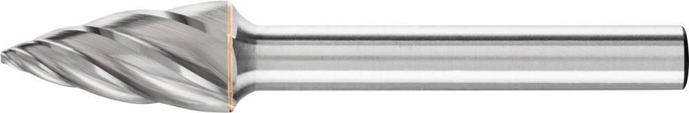 A milling cutter with spiral-shaped metal cutting edges, used for precise milling work in metalworking.