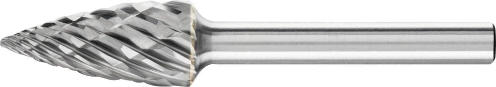Cylindrical grinding drill with a tapered point, suitable for engraving and shaping metal surfaces.