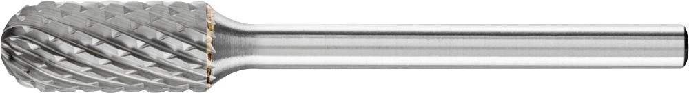 A cylindrical tungsten carbide milling burr with a cutting surface, suitable for metal machining applications.