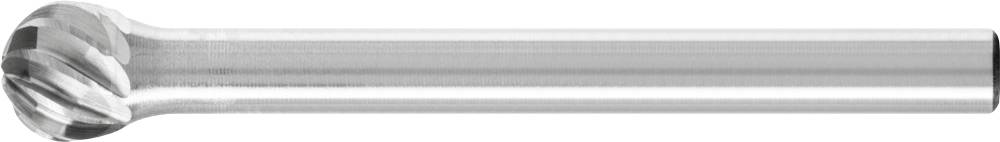 A cylindrical, silver milling cutter with spiral-shaped cutting edges, used in metalworking for precise shaping.