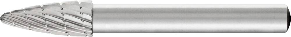 Conical metal cutters with spiral blades for grinding or milling hard materials.