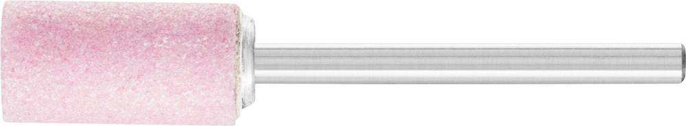 A pink nail file or buffing attachment with a silver shaft, used for nail care or grinding work.