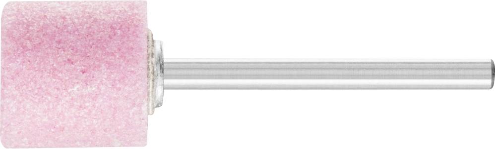 Pink grinding attachment with a metallic shaft, used for surface treatment or polishing.