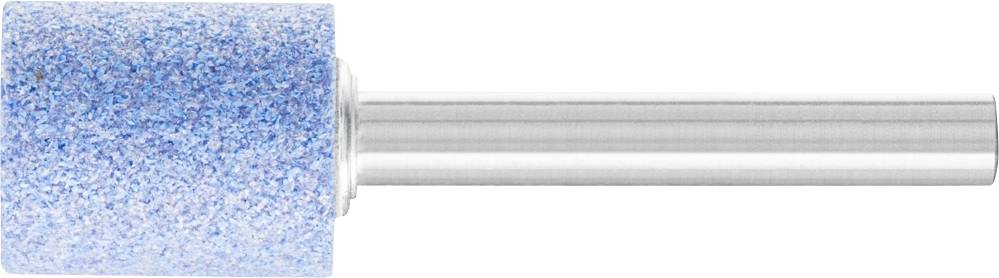 A blue cylindrical grinding attachment with a metal handle for precise grinding and polishing.