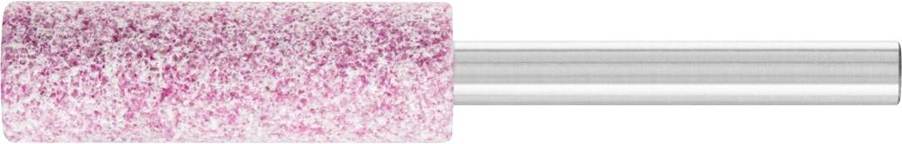 A cylindrical pedicure attachment with a pink-white textured surface and metal stem, suitable for removing hard skin from the feet.