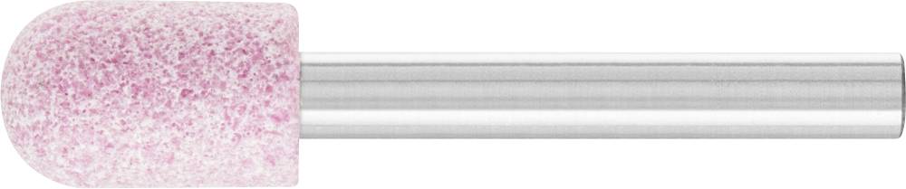 A grinding attachment with a pink grinding head and metallic handle, used for precise shaping or smoothing in craft work.