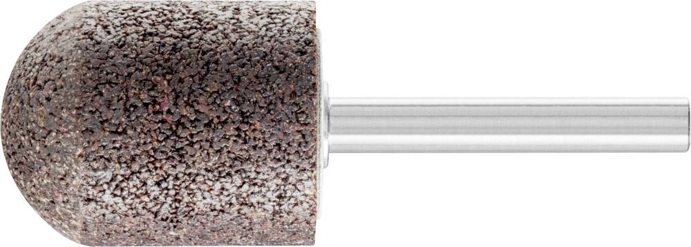 Grinding tool with a cylindrical grinding head and metal handle, used for smoothing or sharpening materials.