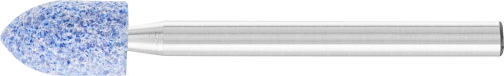 Blue grinding head with metal handle, shown from the side, against a white background. Suitable for precise grinding work in metalworking.