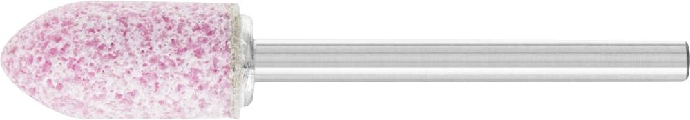Nail drill attachment in a pink-white marble effect, with a cylindrical metal shaft, used for nail care and manicure.