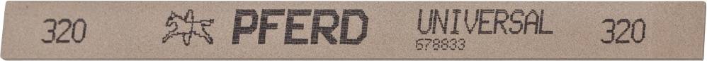 Sanding paper strips with the inscription 'PFERD UNIVERSAL 320'. Beige in colour, suitable for general sanding tasks.