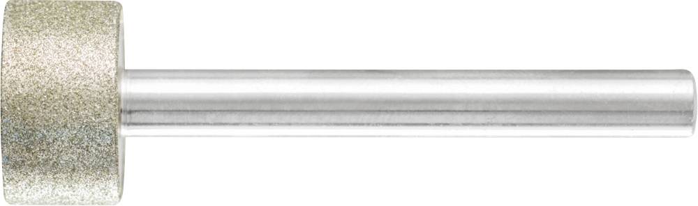 Metal grinding attachment with a cylindrical head and smooth shaft, suitable for precise grinding or polishing.