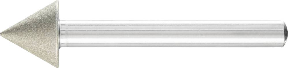 Diamond cutter with a sharp conical head and silver shaft, suitable for precision machining on hard materials.