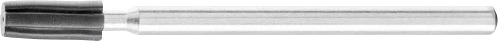A silver metallic tool with a cylindrical shaft and thickened end, possibly a precision instrument or machine component.