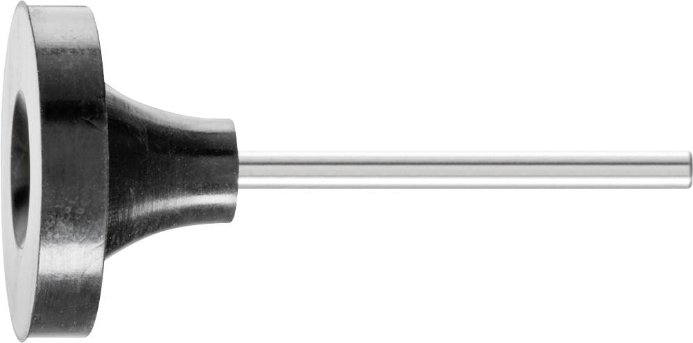 A cylindrical metal tool with a long, narrow shaft and a broad, circular head.
