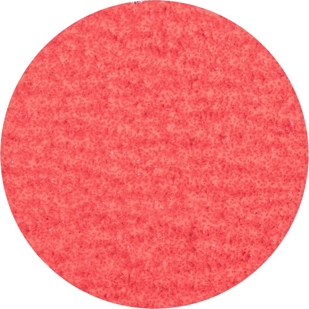A round red circle with a textured surface, similar to felt or fabric.