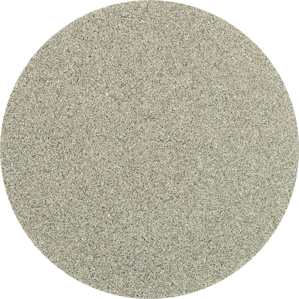 A round sanding disc made of fine-grained sandpaper, suitable for smoothing wooden surfaces.