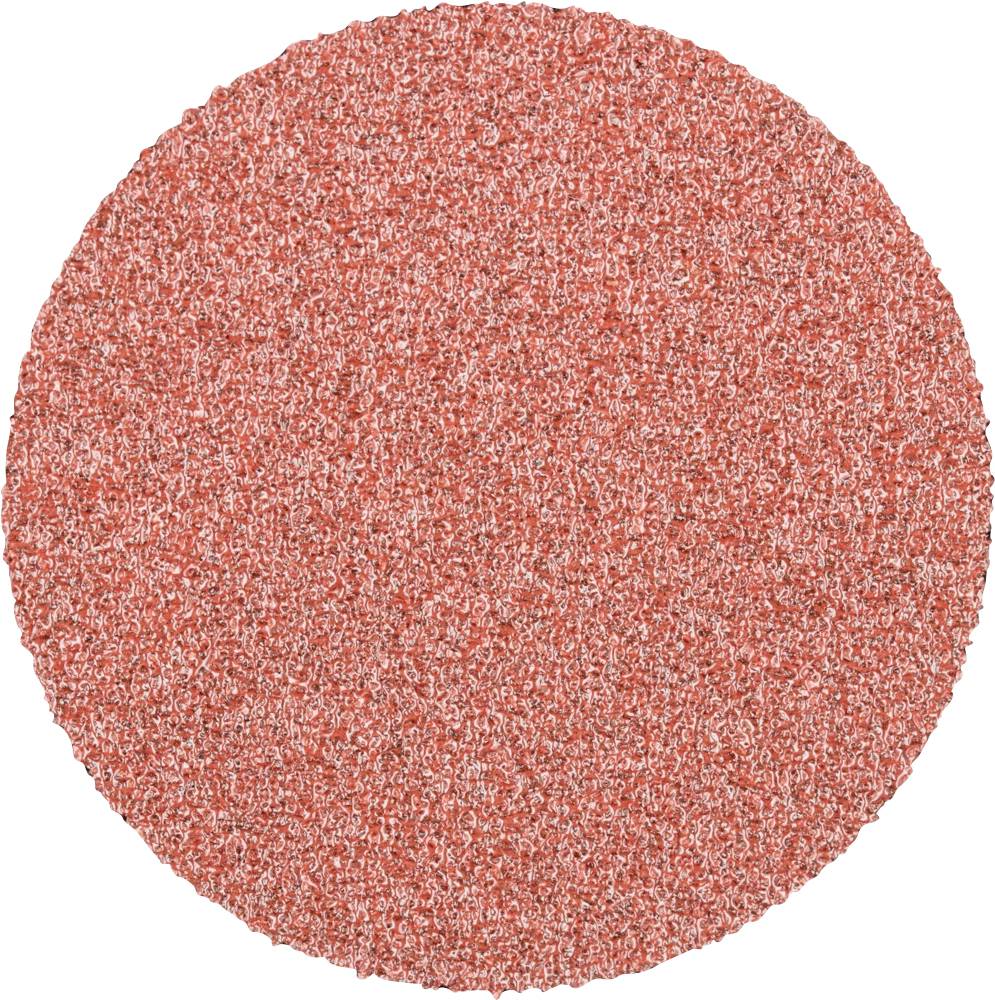 The image shows a round red carpet with a fluffy texture.