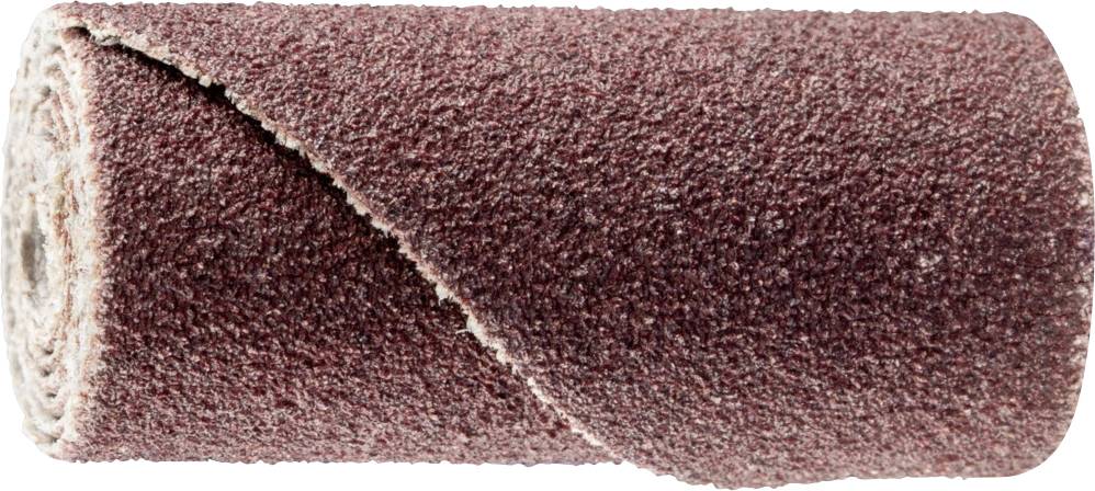 Brown sandpaper, rolled up. The material is coarse and suitable for sanding work.