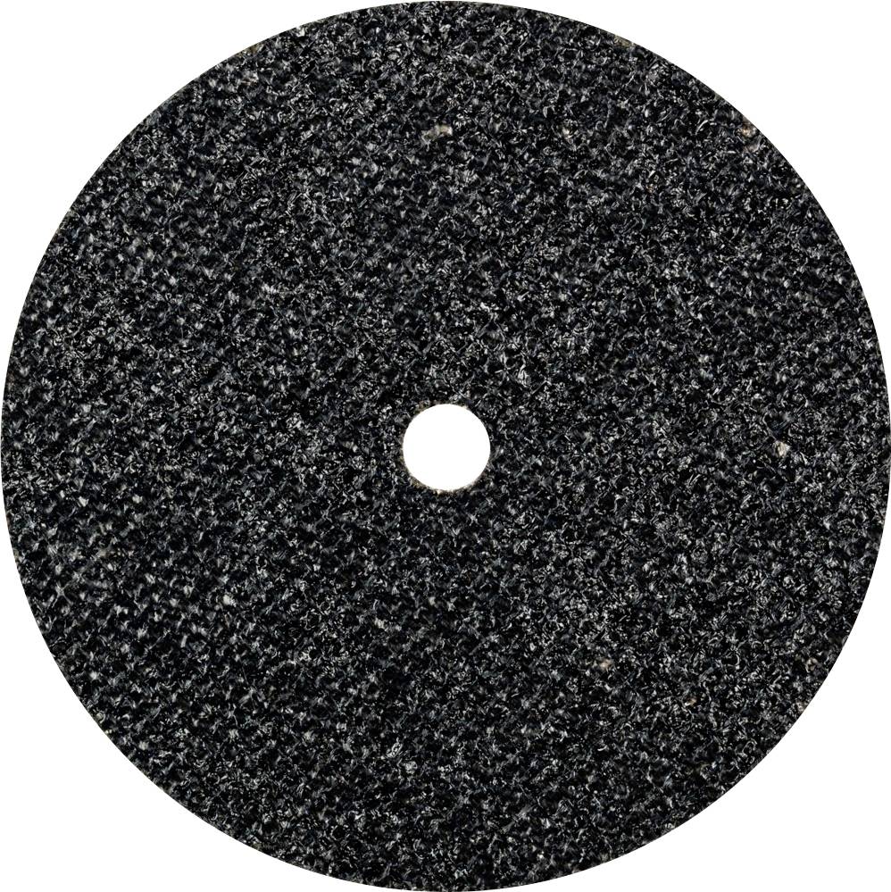 A round, black grinding disc with a coarse texture and a hole in the centre. Suitable for grinding work on various materials.