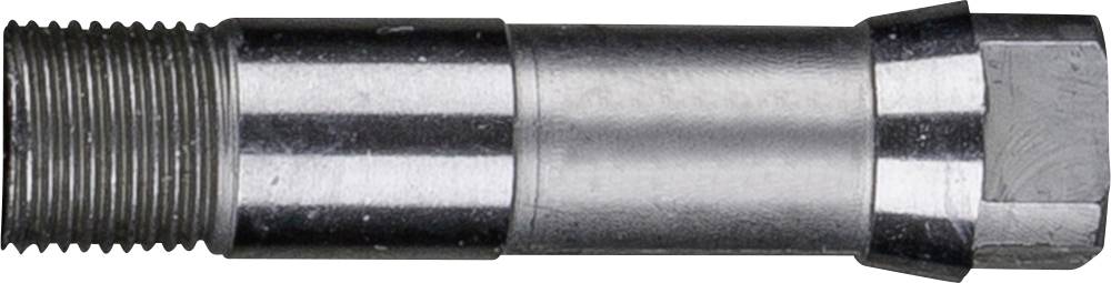 Metal hexagon head screw with right-hand thread. Important component for mechanical fastenings or connections.