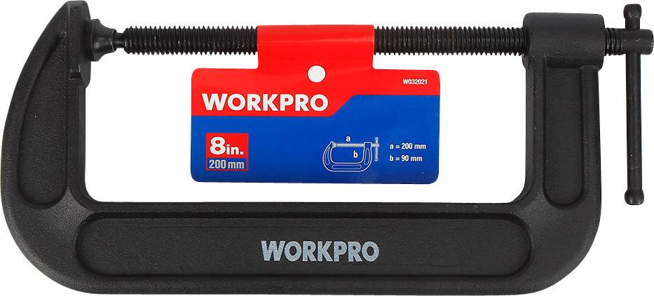 WorkPro W032021WE 200 mm C-Clamp Span width (max.):200 mm Product size (length): 346 mm Nosing length:200 mm