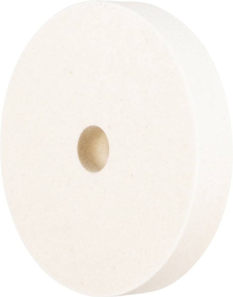 Round white tablet with a hole in the centre.