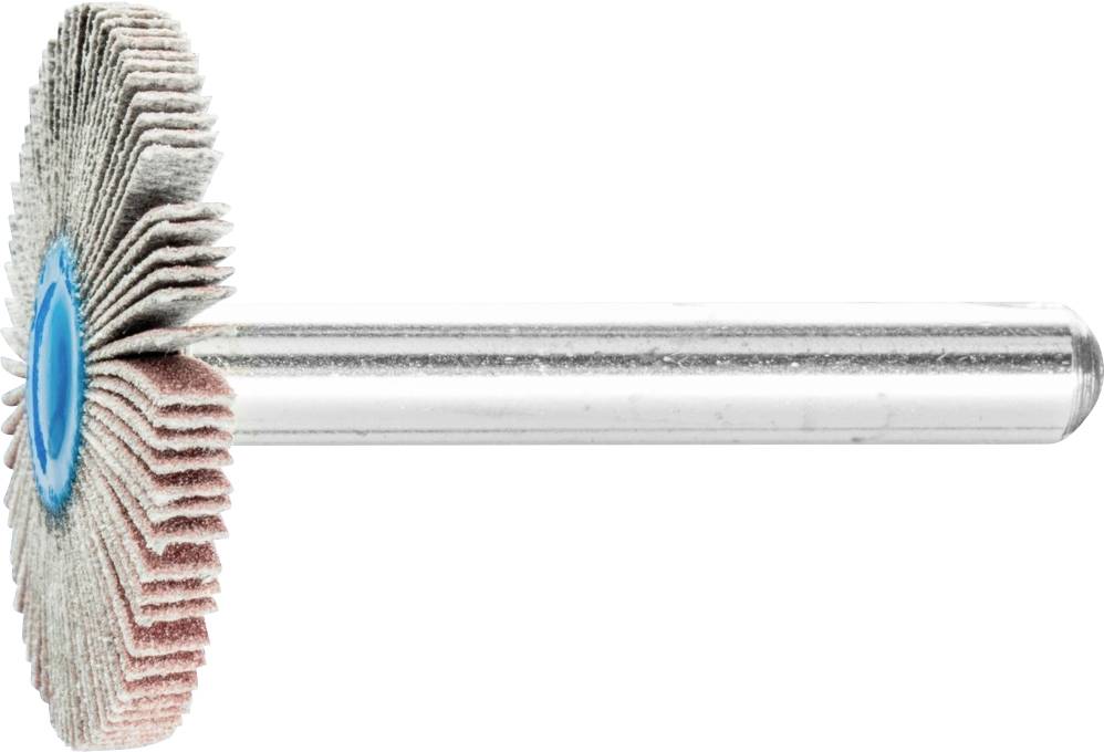 Grinding tool with rotating grinding discs on a metal handle, used for smoothing surfaces.