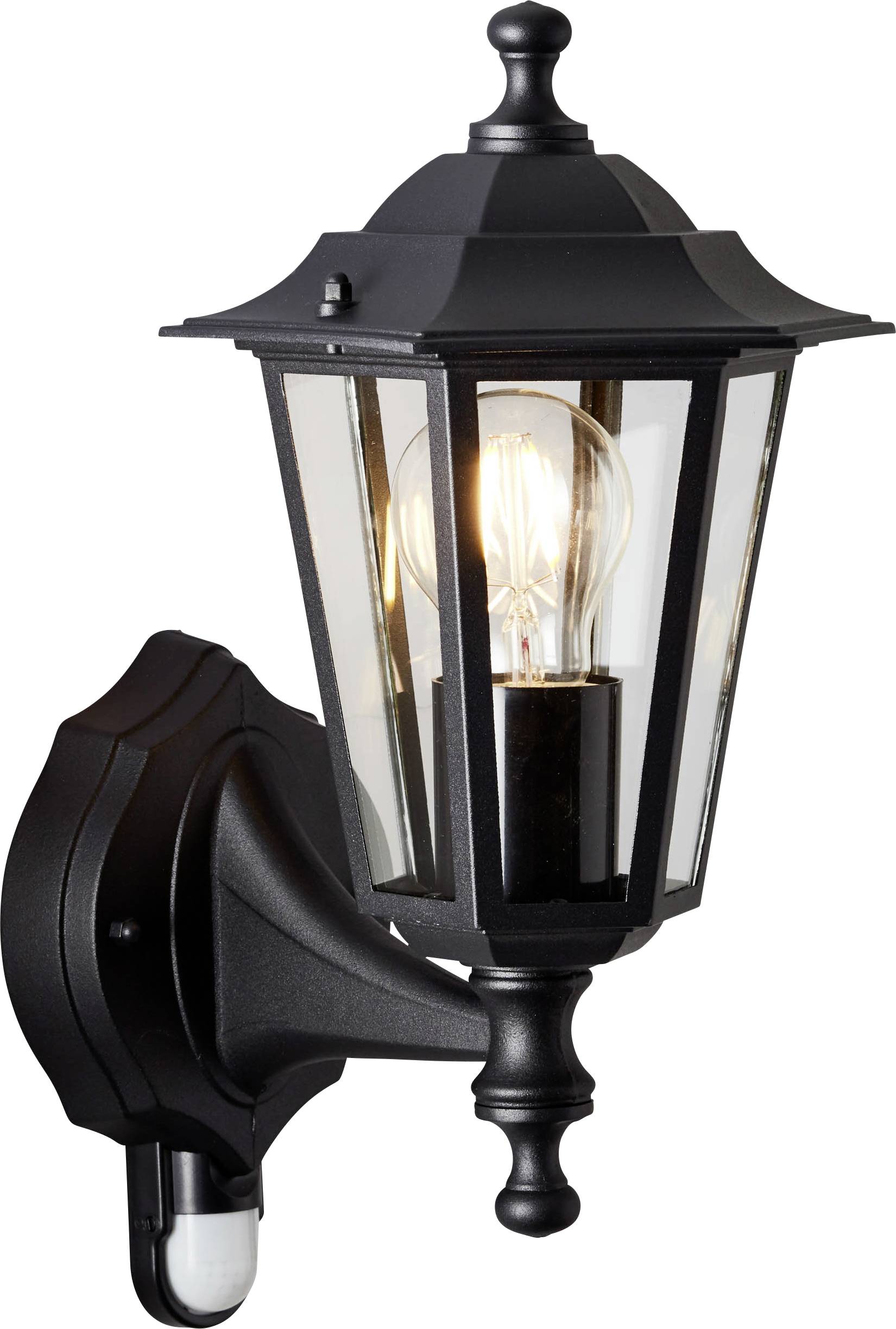 Brilliant Carleen 91019A06 Outdoor wall light (+ motion detector) E-27 Black
