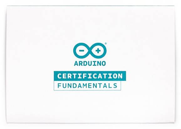'ARDUINO CERTIFICATION FUNDAMENTALS' logo on a white background.