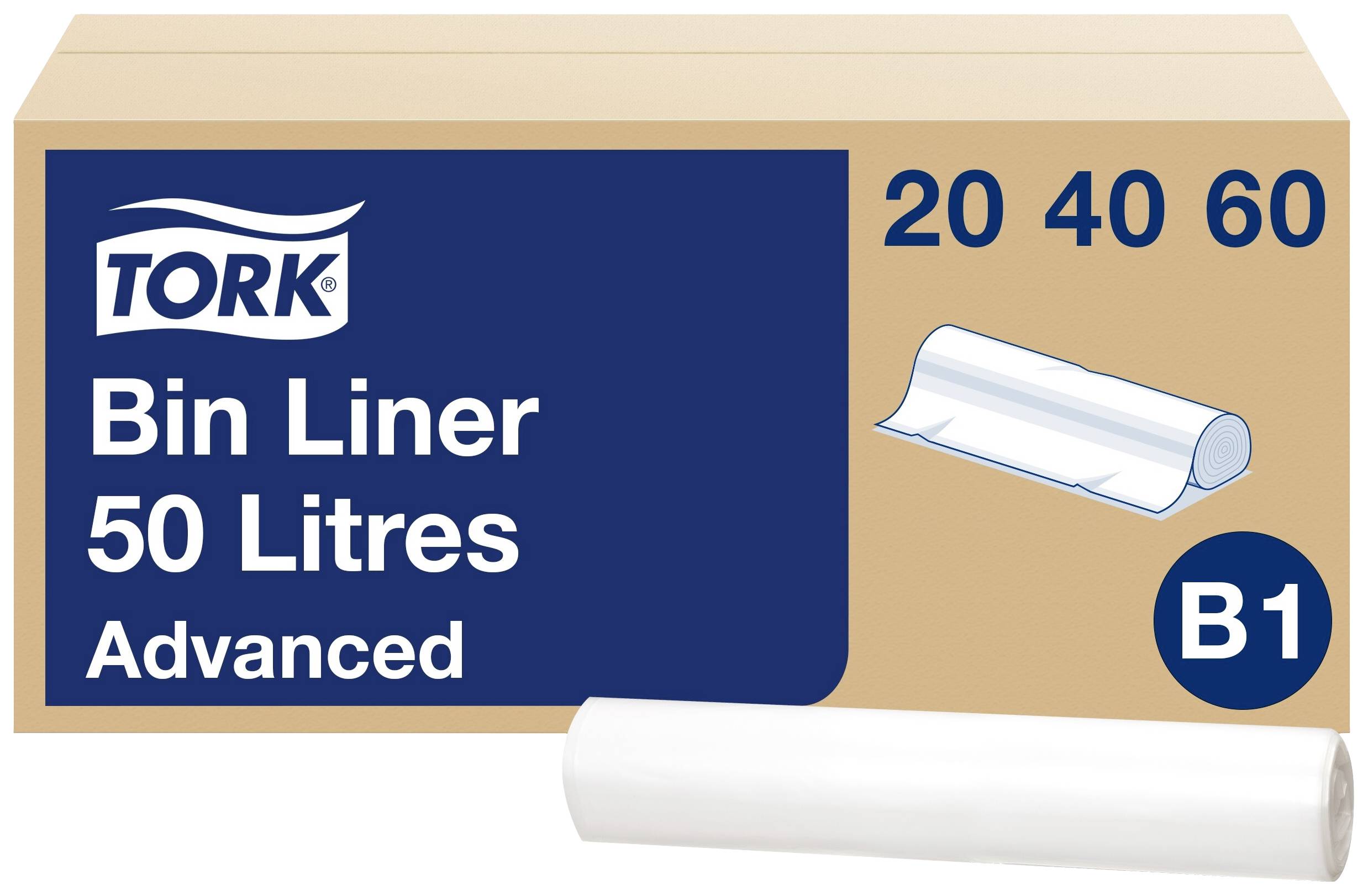 TORK 204060 Bin liner 50 l Transparent 250 pc(s)