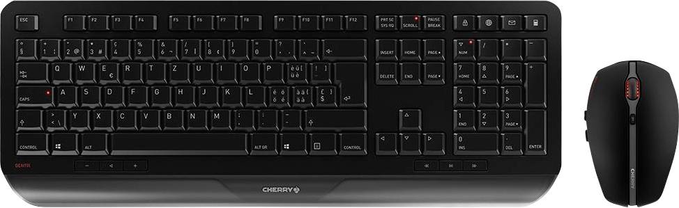 CHERRY Gentix Radio, Wireless Keyboard and mouse set German, QWERTZ Black