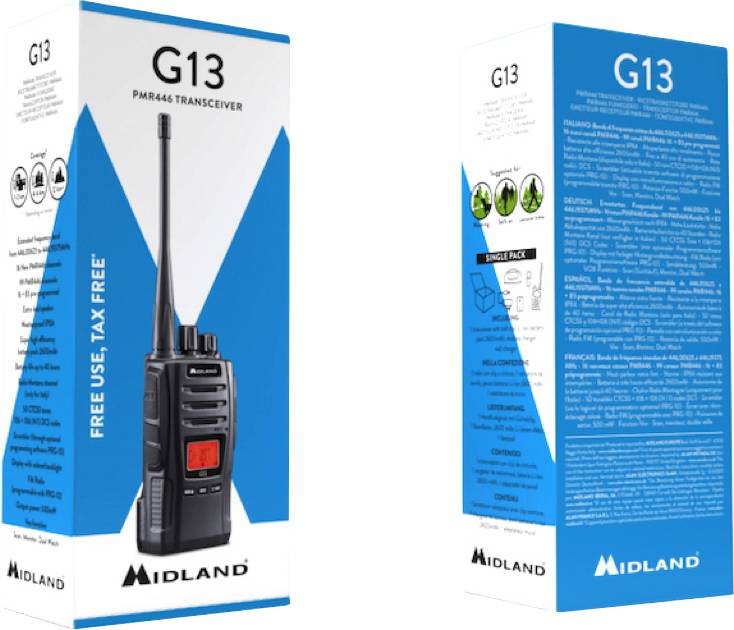 Midland G13 PMR446 C1462 PMR transceiver