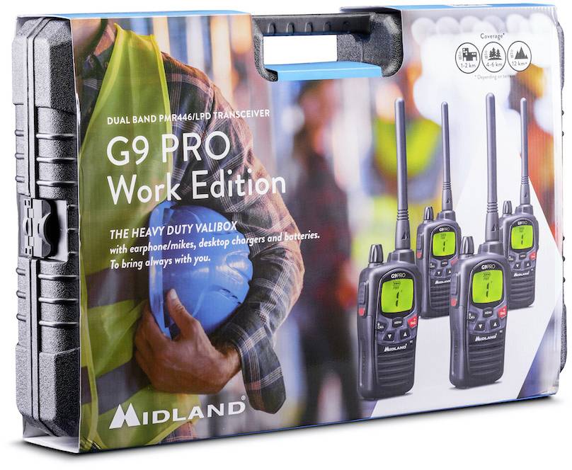 Midland G9 Pro 4er Kofferset C1385.05 PMR transceiver