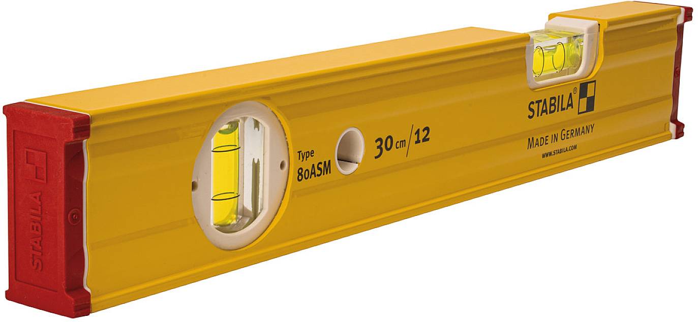 Stabila Type 80 ASM 19676 Alu spirit level incl. magnet 300 mm 0.5 mm/m