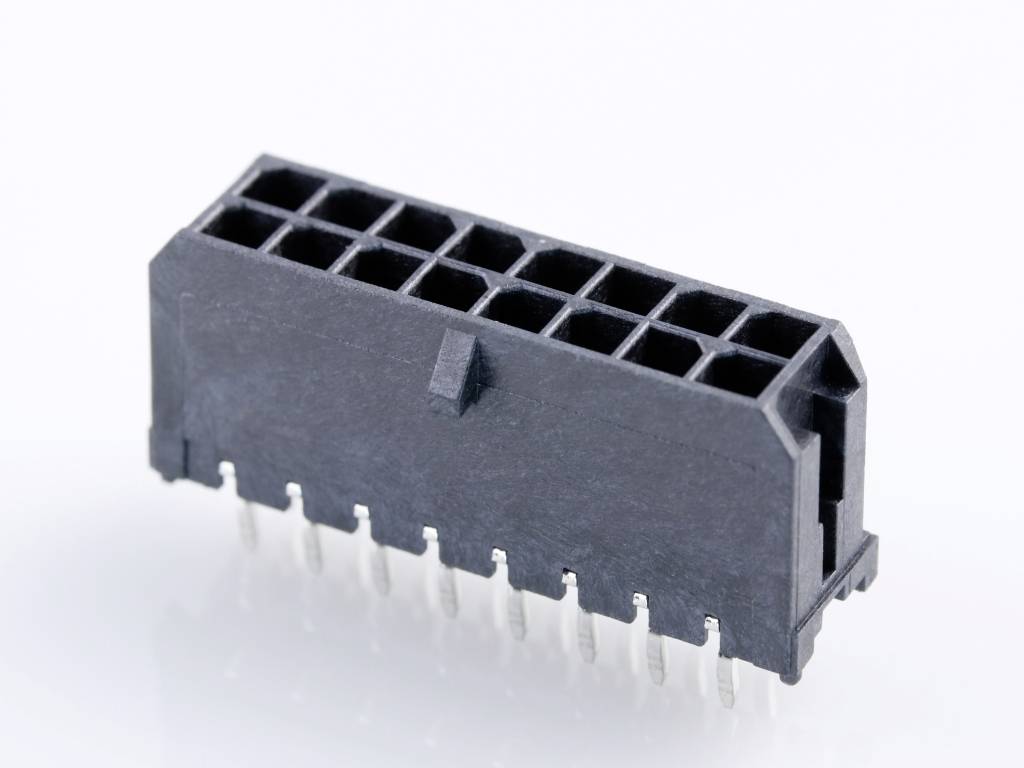 Molex Built-in pin strip (standard) Total number of pins 16 Contact spacing: 3 mm 430451612 Tray