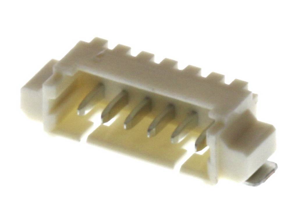 Molex Built-in pin strip (standard) Total number of pins 6 Contact spacing: 1.25 mm 532610671 Tape on Full reel