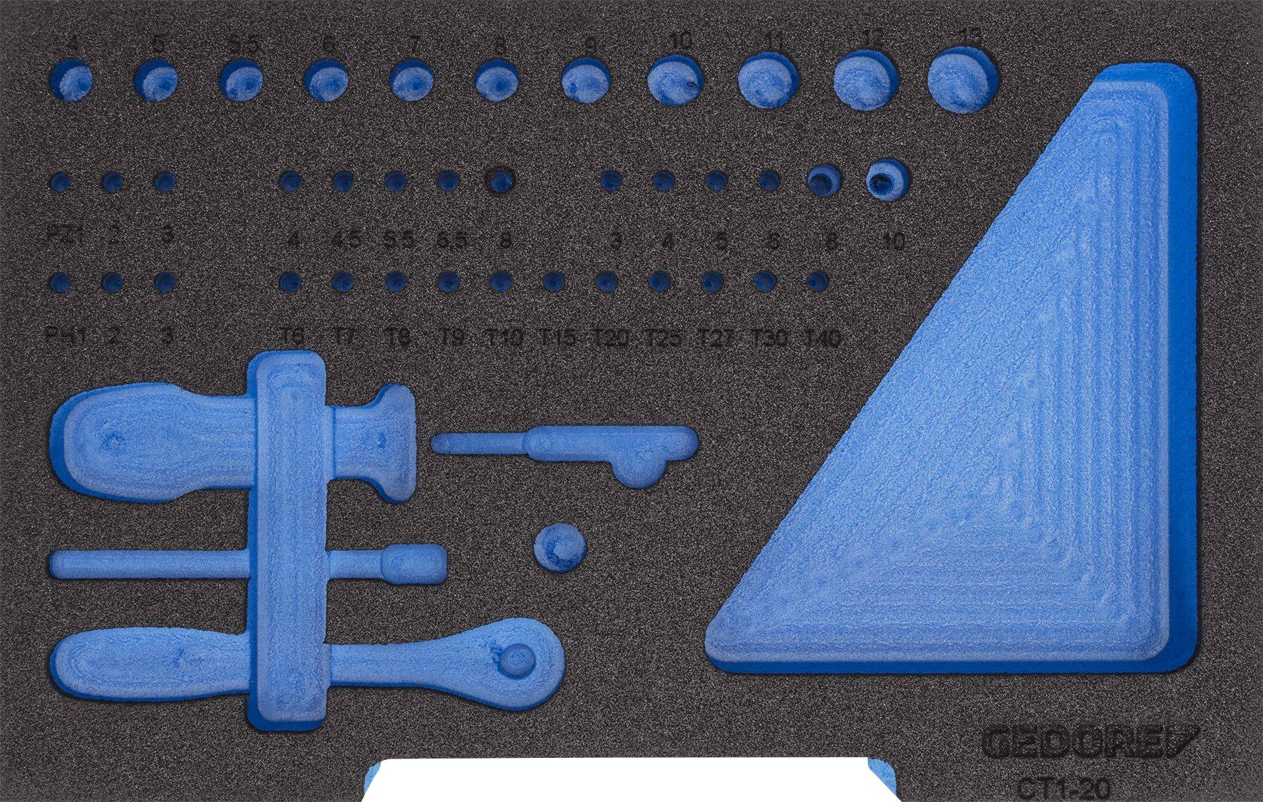 Gedore 2835894 EI-1100 CT1-20 Foam insert (L x W) 230 mm x 157.5 mm