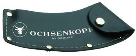 A green blade guard with press studs, featuring an ox head logo and the text 'OCHSENKOPF BY GEDORE'.