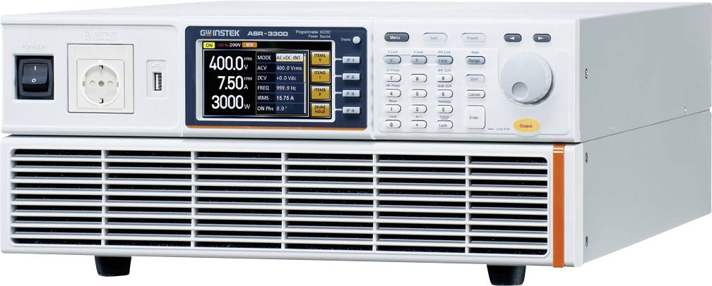 GW Instek ASR-3300 Bench PSU (adjustable voltage) 400, 570 V AC, V DC (max.) 3000 VA USB , LAN, RS232C, GPIB programmable