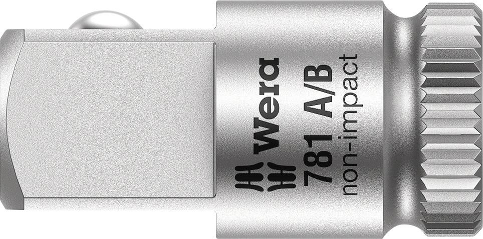 'Wera 781 A/B non-impact' metal socket insert with a ribbed edge structure, side engraving of the manufacturer and model.