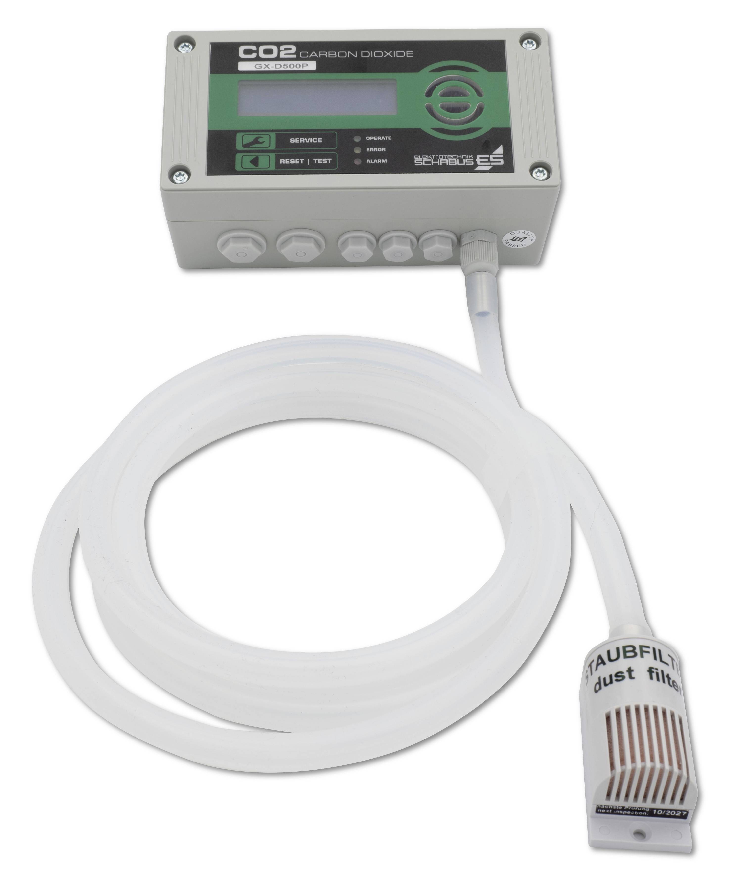 Schabus GX-D500P Carbon dioxide detector incl. built-in sensor mains-powered detects Carbon dioxide