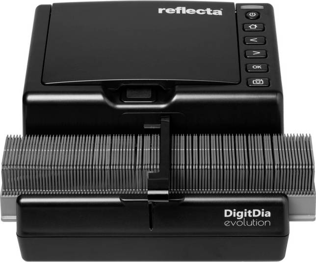 Reflecta DigitDia evolution Slide scanner, Slide viewer 4608 x 3072 Dust and scratch removal: Hardware Built-in display, Memory